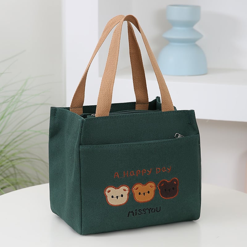 Platnena četvrtasta torbica sa zatvaračem, unutarnja džep za telefon, međusloj i platnena podstava za svakodnevnu upotrebu