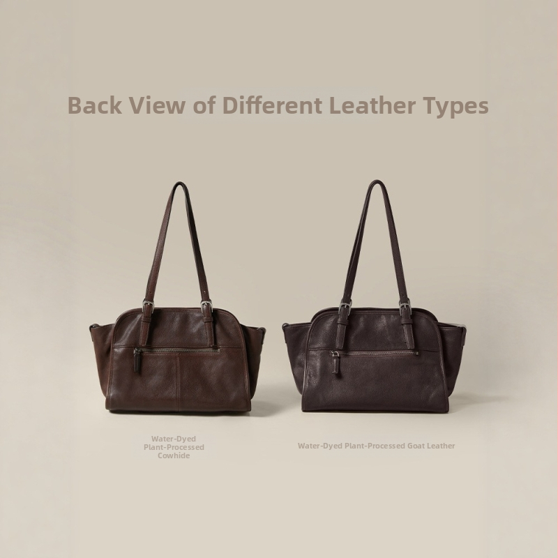 Valódi bőrből készült utazási crossbody táska — vászon bélés, horizontális négyszögletes forma, cipzáras záródás