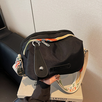 Crossbody torba za muškarce i žene, unisex dizajn, Oxford platno, ovalni oblik, zatvarač, podstava od poliestera