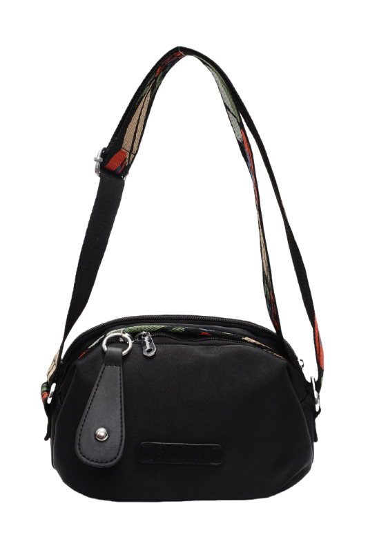 Crossbody torba za muškarce i žene, unisex dizajn, Oxford platno, ovalni oblik, zatvarač, podstava od poliestera