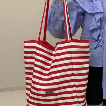 Platnena Tote torba, gradski stil, Oxford tkanina, uspravni kvadratni oblik, otvoren gornji dio