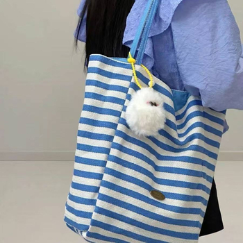 Platnena Tote torba, gradski stil, Oxford tkanina, uspravni kvadratni oblik, otvoren gornji dio