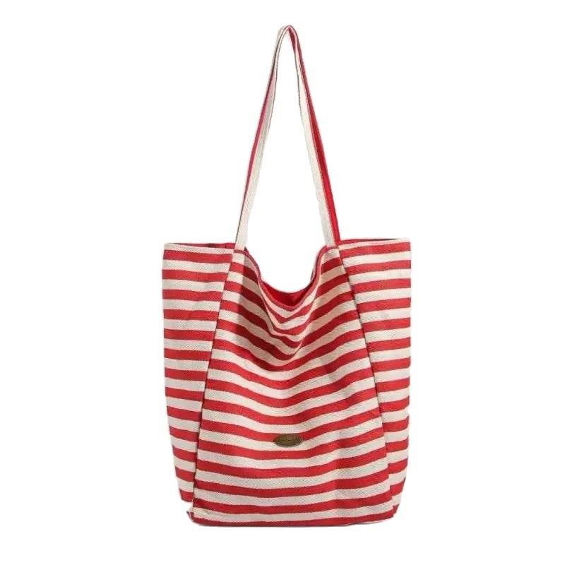 Platnena Tote torba, gradski stil, Oxford tkanina, uspravni kvadratni oblik, otvoren gornji dio