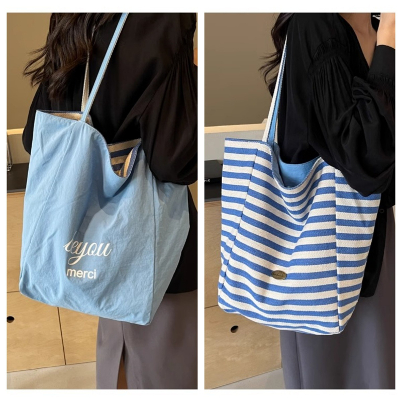 Platnena Tote torba, gradski stil, Oxford tkanina, uspravni kvadratni oblik, otvoren gornji dio