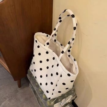 Platnena Tote torba - horizontalni kvadratni oblik, podstava od poliestera, izlazak u jeseni 2025., idealna za svakodnevnu upotrebu