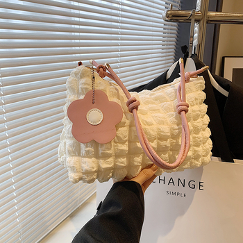 Platnena torbica preko ramena s ZIP-om, oblik knedle, gradski minimalistički stil, bez podstave