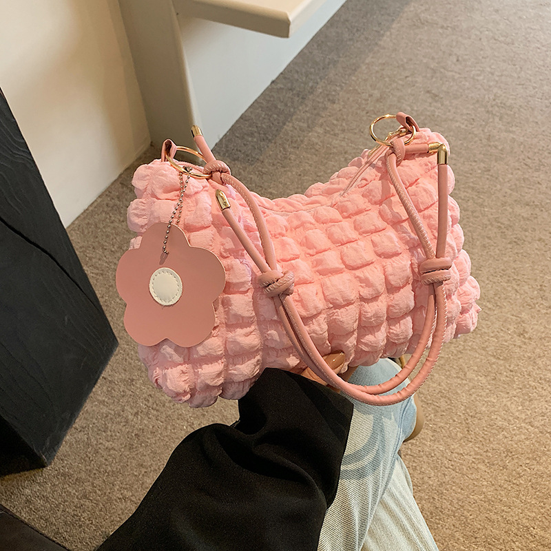 Platnena torbica preko ramena s ZIP-om, oblik knedle, gradski minimalistički stil, bez podstave