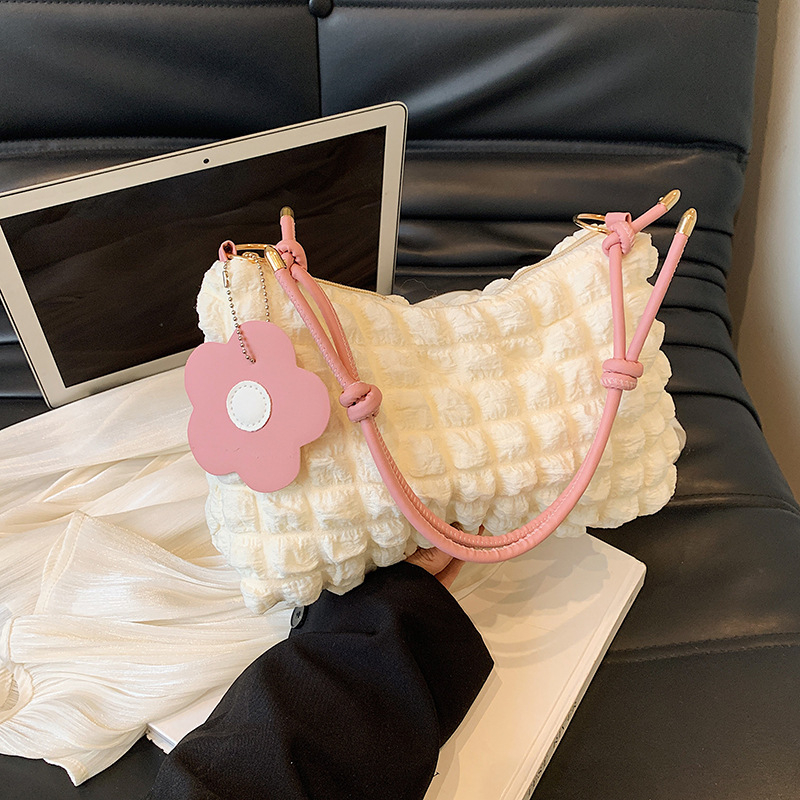 Platnena torbica preko ramena s ZIP-om, oblik knedle, gradski minimalistički stil, bez podstave