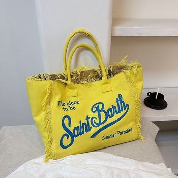 Ženska tote torba od platna, gradski stil, velika kapaciteta, otvoreni vrh, horizontalno kvadratni oblik