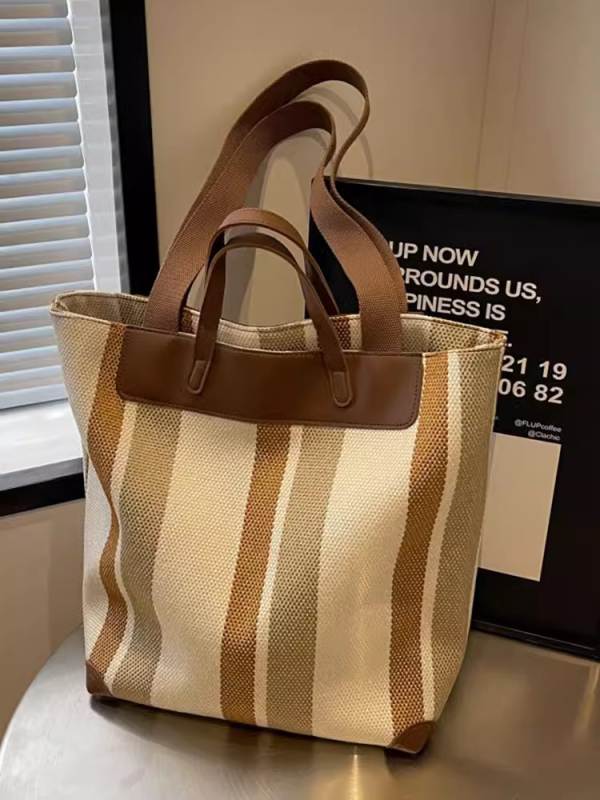 Tote torba, gradski minimalistički dizajn, platno, vertikalni kvadratni oblik, zatvarač, podstava od poliestera