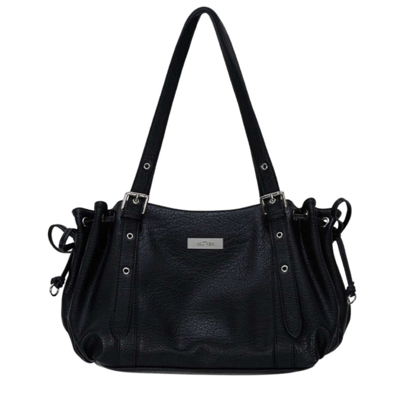 Torba Tote od prave kože, oblik knedle, zatvaranje na munju, unisex stil