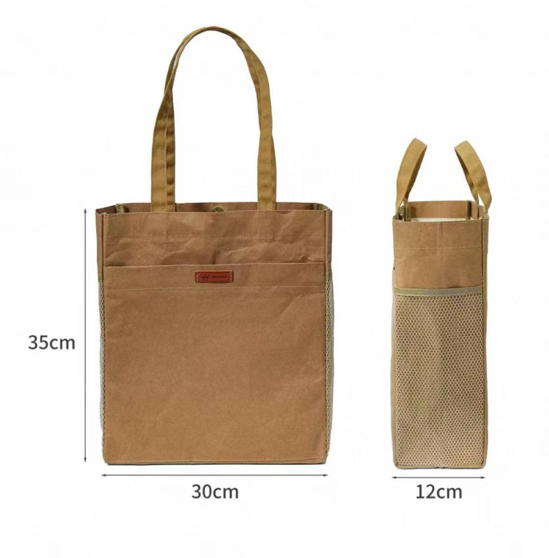 Torba od kraft papira, retro stil, vertikalnog kvadratnog oblika, magnetska kopča, bez podstave