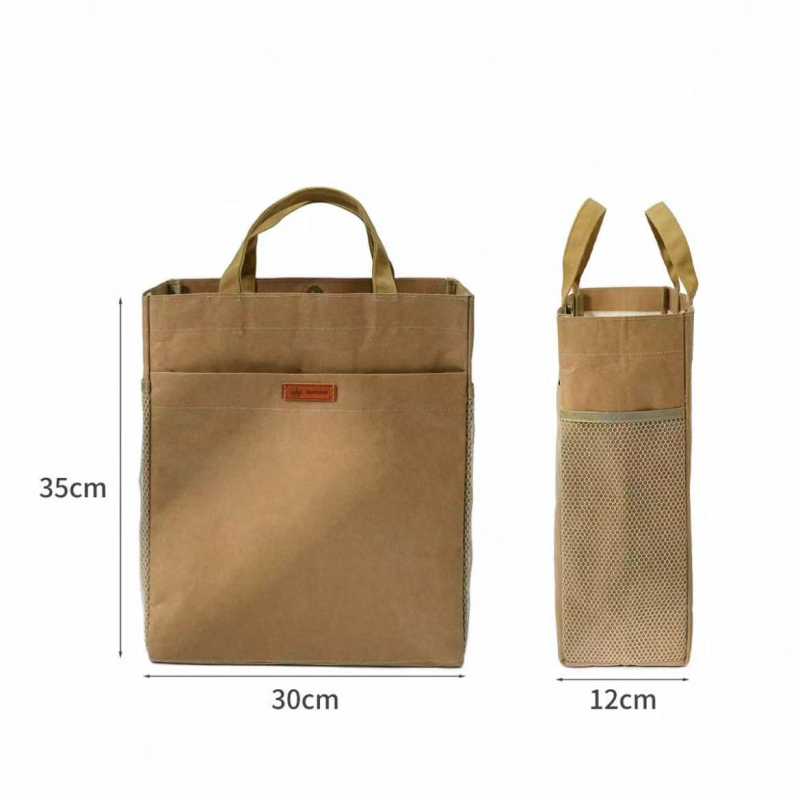 Torba od kraft papira, retro stil, vertikalnog kvadratnog oblika, magnetska kopča, bez podstave