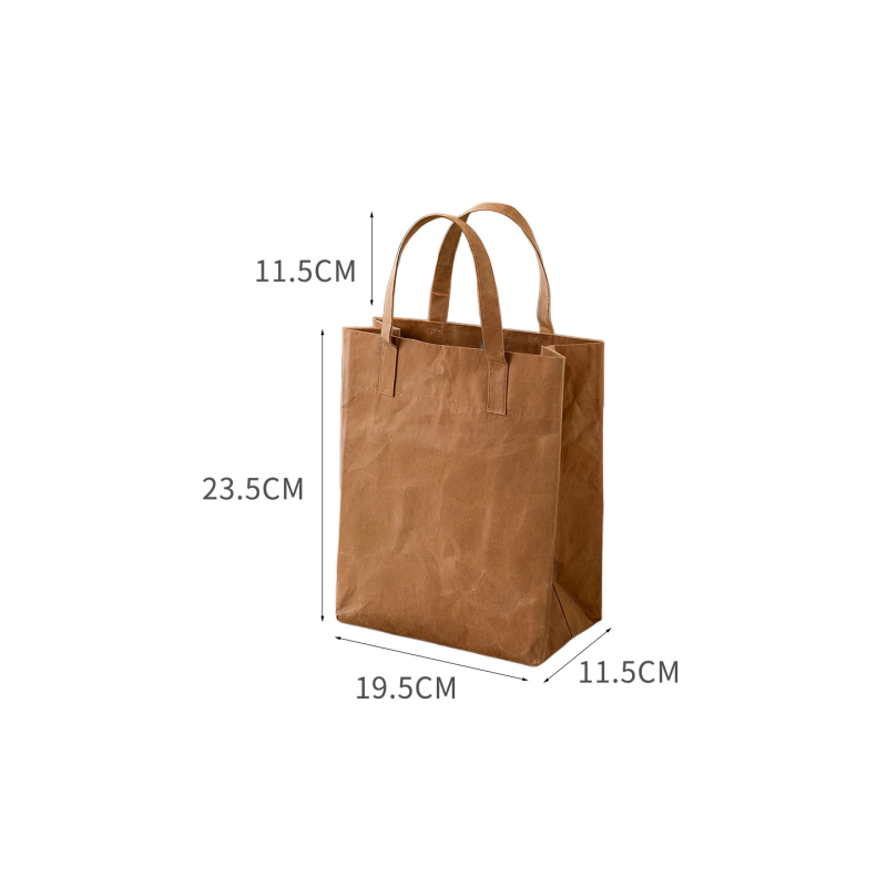 Torba od kraft papira, retro stil, vertikalnog kvadratnog oblika, magnetska kopča, bez podstave
