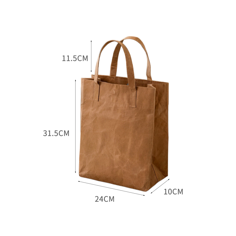 Torba od kraft papira, retro stil, vertikalnog kvadratnog oblika, magnetska kopča, bez podstave