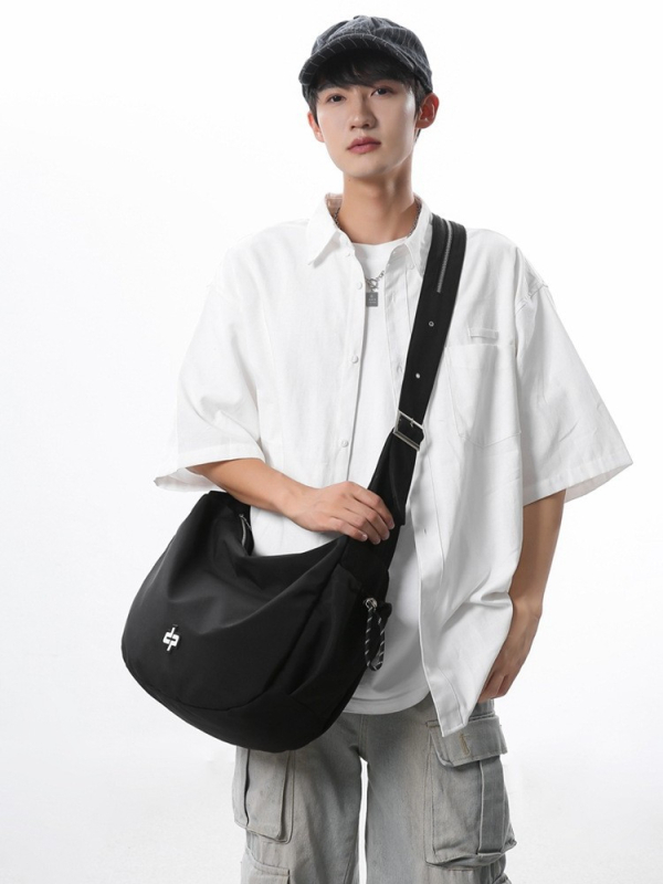 Unisex dumpling torba od najlona, zatvarač, unutarnja džep na zip