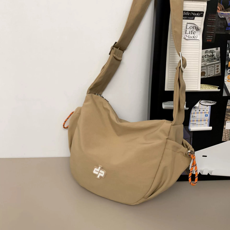 Unisex dumpling torba od najlona, zatvarač, unutarnja džep na zip