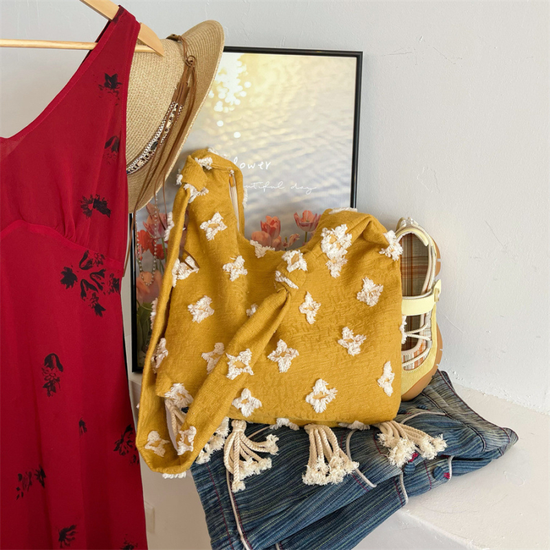 Kanvas torba preko ramena, unisex stil, dumpling oblik, zatvarač na zip, pamukova podstava