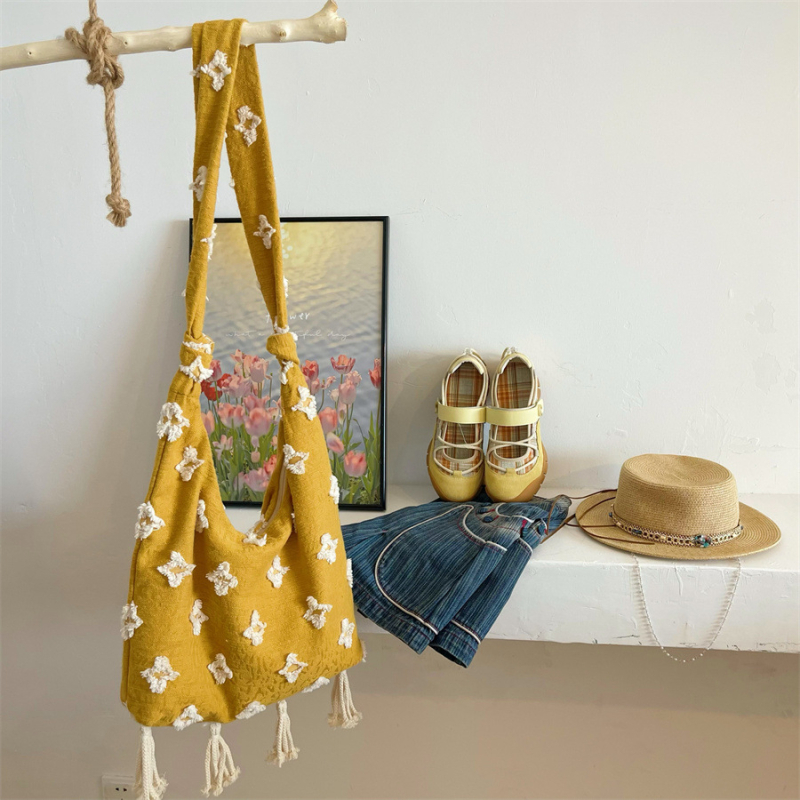 Kanvas torba preko ramena, unisex stil, dumpling oblik, zatvarač na zip, pamukova podstava