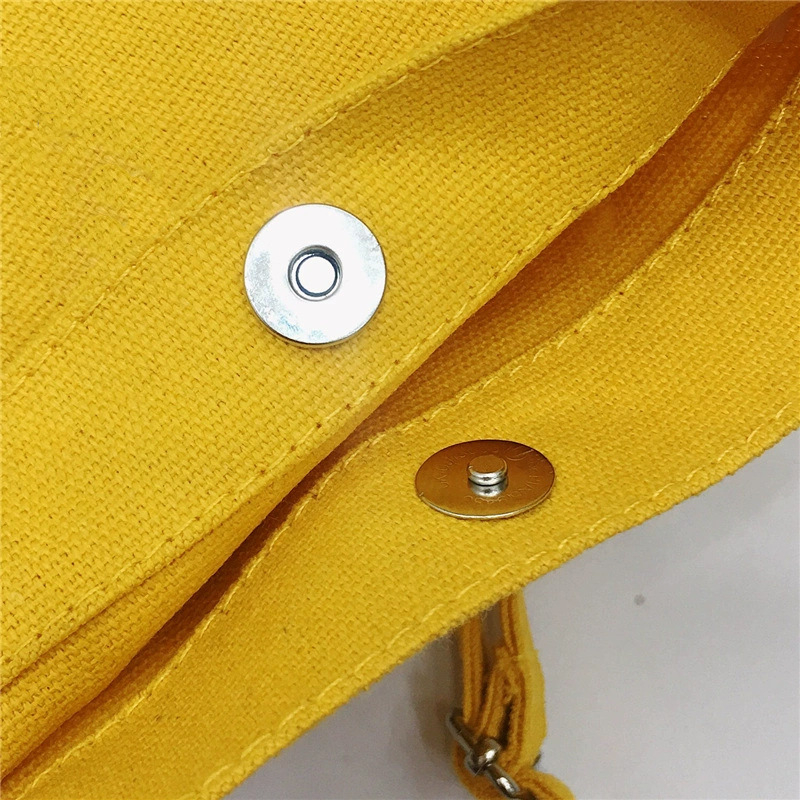 Platnena crossbody torbica, svjež i sladak stil, mali kvadratni oblik, uspravni kvadratni oblik, zatvaranje zatvaračem, unutarnji džep sa zatvaračem