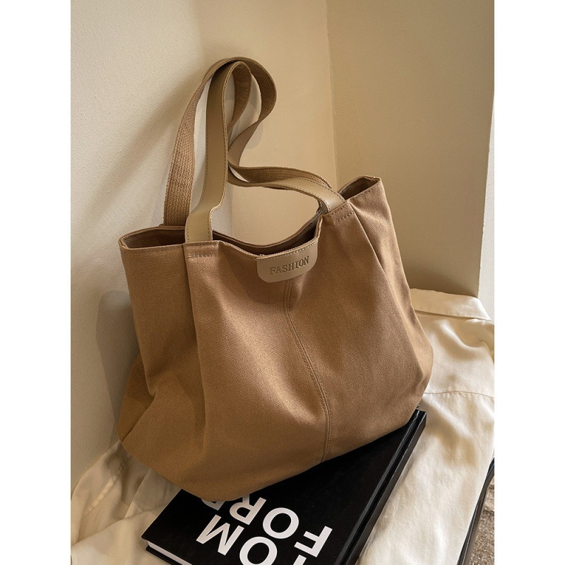 Torba Tote od platna - minimalistički stil, zatvarač, vodoravni četverokutni oblik, unutarnja džep, Lasting