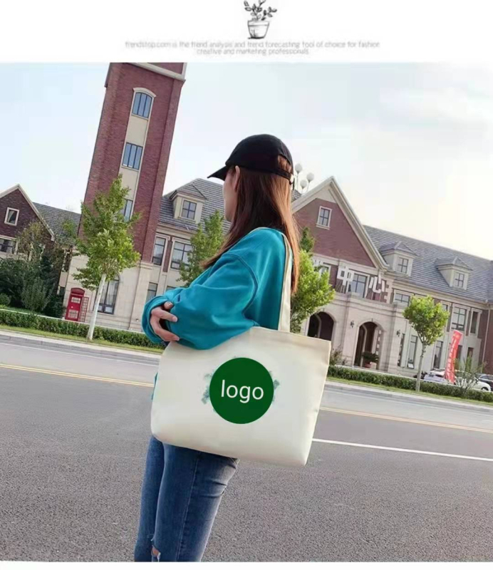 Crossbody torba od platna, gradski stil, horizontalni kvadratni oblik, trodimenzionalni dizajn, zatvarač
