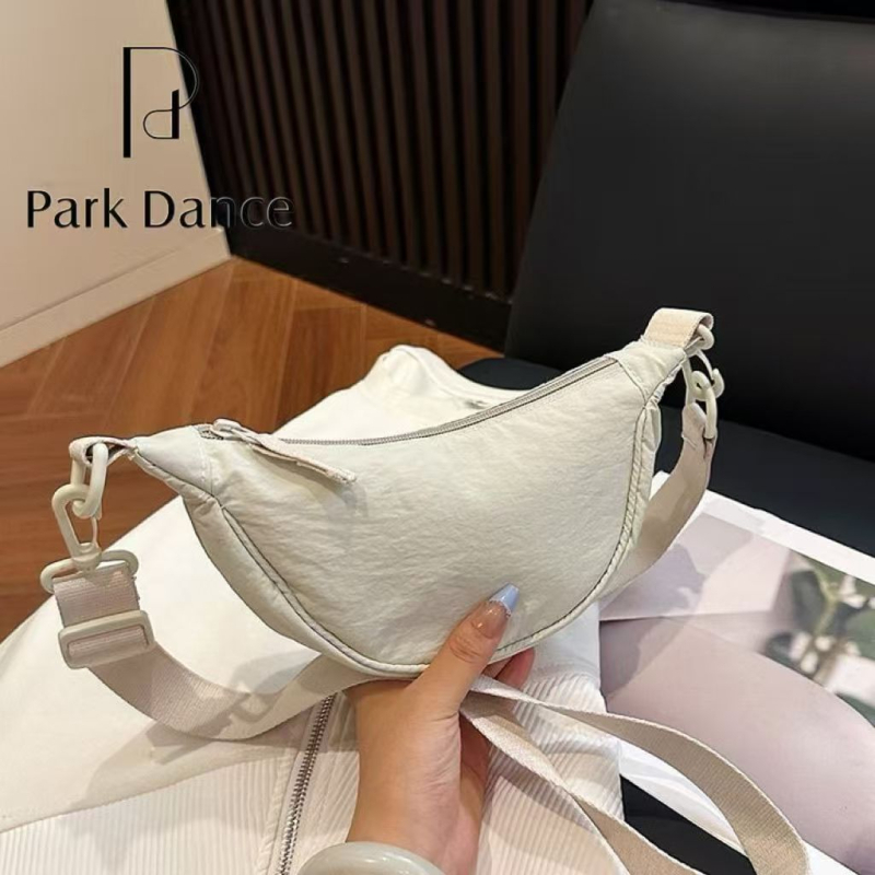 Dumpling táska leválasztható vállpánttal, vászon anyagból, cipzáras záródás, belső irattáska, városi egyszerű stílus