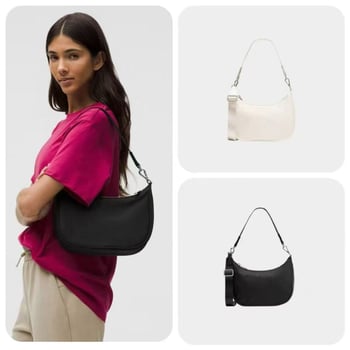 Lululemon Underarm Crossbody Torba – Kanvas, Ovalni Oblik, Zip Zatvaranje, Najlonska Unutrašnjost, Gradski Minimalistički Stil