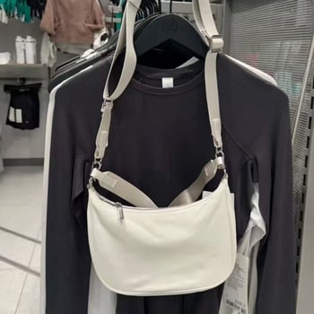 Lululemon Underarm Crossbody Torba – Kanvas, Ovalni Oblik, Zip Zatvaranje, Najlonska Unutrašnjost, Gradski Minimalistički Stil
