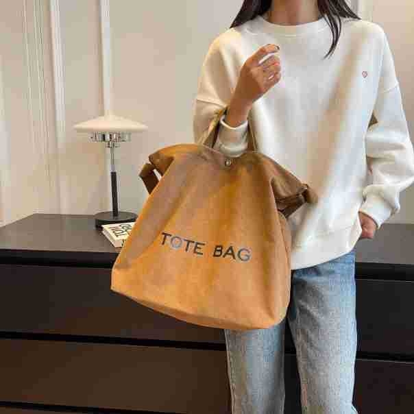 Platnena Tote torba od platna, horizontalni kvadratni oblik, magnetsko zatvaranje, unutarnja zip pretinica i pretinac za ID karticu, cross-body stil za svakodnevnu upotrebu