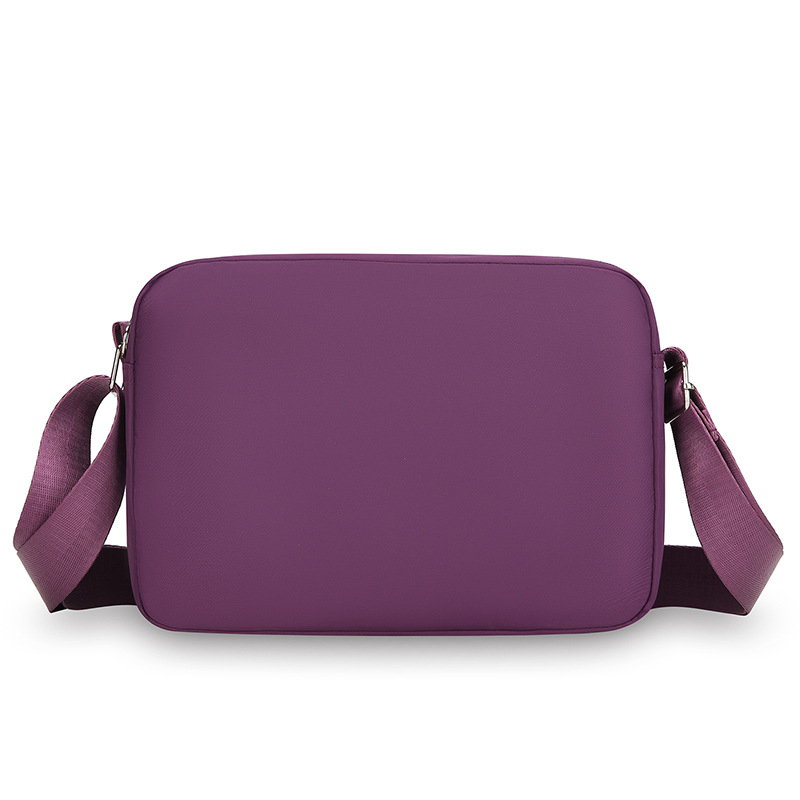 Ženska crossbody torba od Oxford platna, vodoravnog kvadratnog oblika, zatvaranje zipom, unutarnja džep na zip