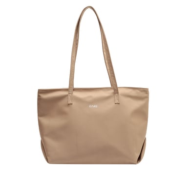 Nylon tote torba s zatvaračem, ulični trend stil, vodoravni kvadratni oblik, unutarnji džep sa zipom i džep za telefon