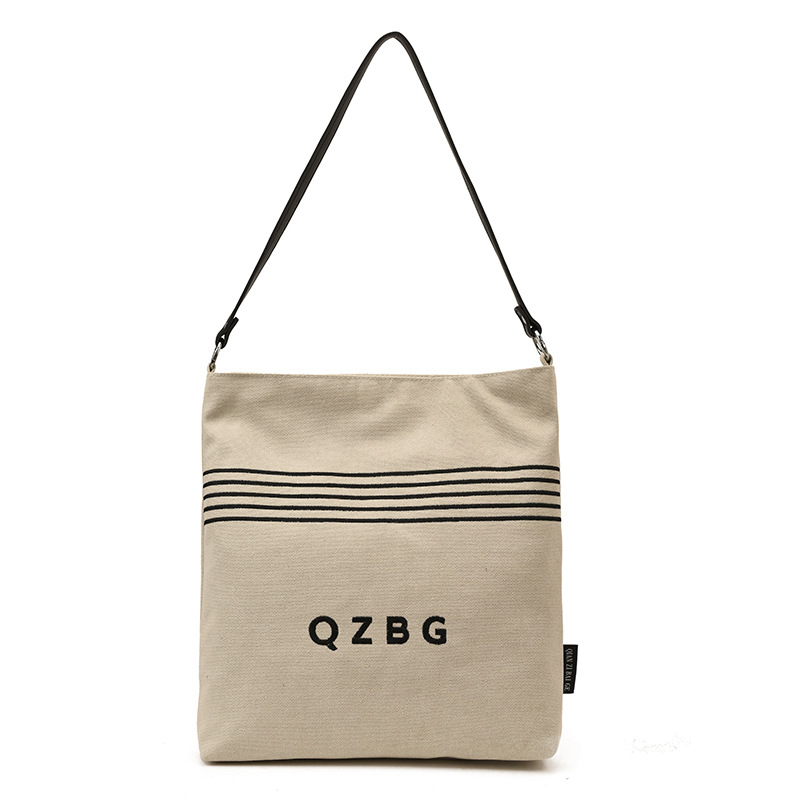 Zhan Lin canvas crossbody torba s poliesterskom podlogom, zatvaranje zip zatvaračem, unutarnji džepovi za telefon i dokumente
