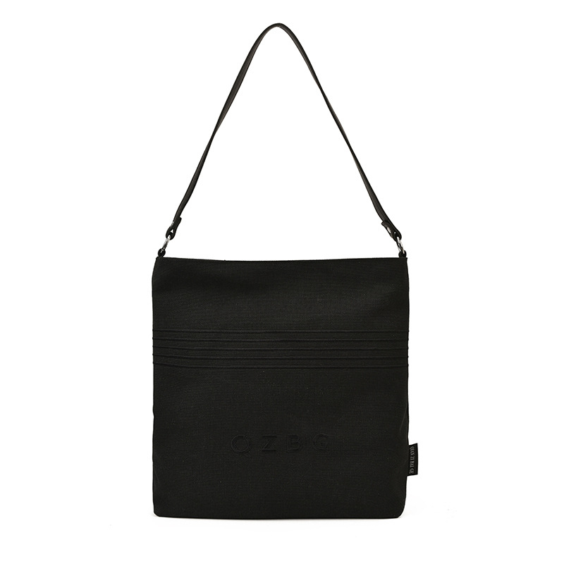 Zhan Lin canvas crossbody torba s poliesterskom podlogom, zatvaranje zip zatvaračem, unutarnji džepovi za telefon i dokumente
