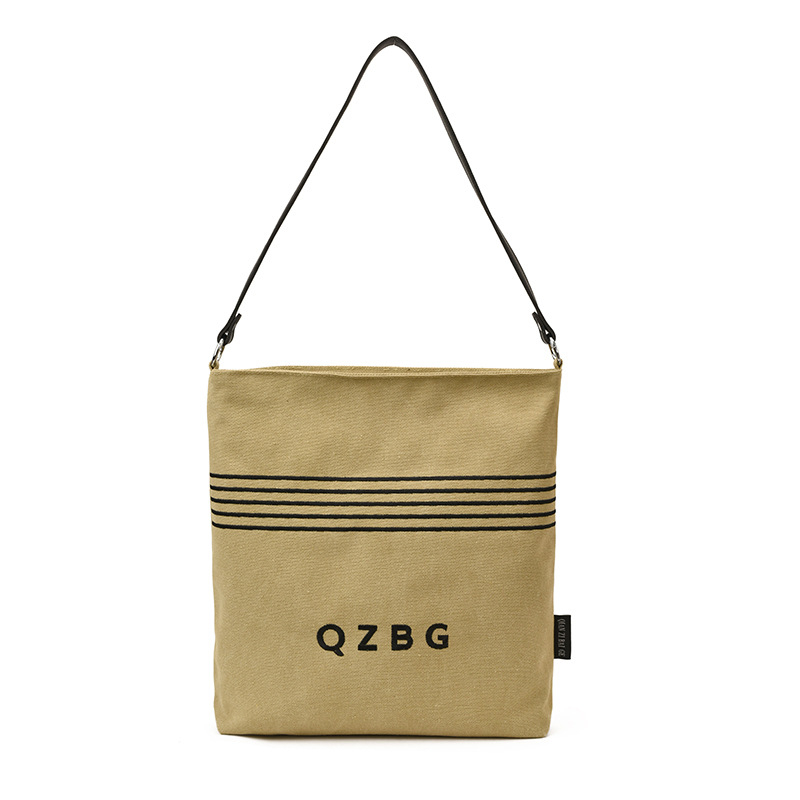 Zhan Lin canvas crossbody torba s poliesterskom podlogom, zatvaranje zip zatvaračem, unutarnji džepovi za telefon i dokumente