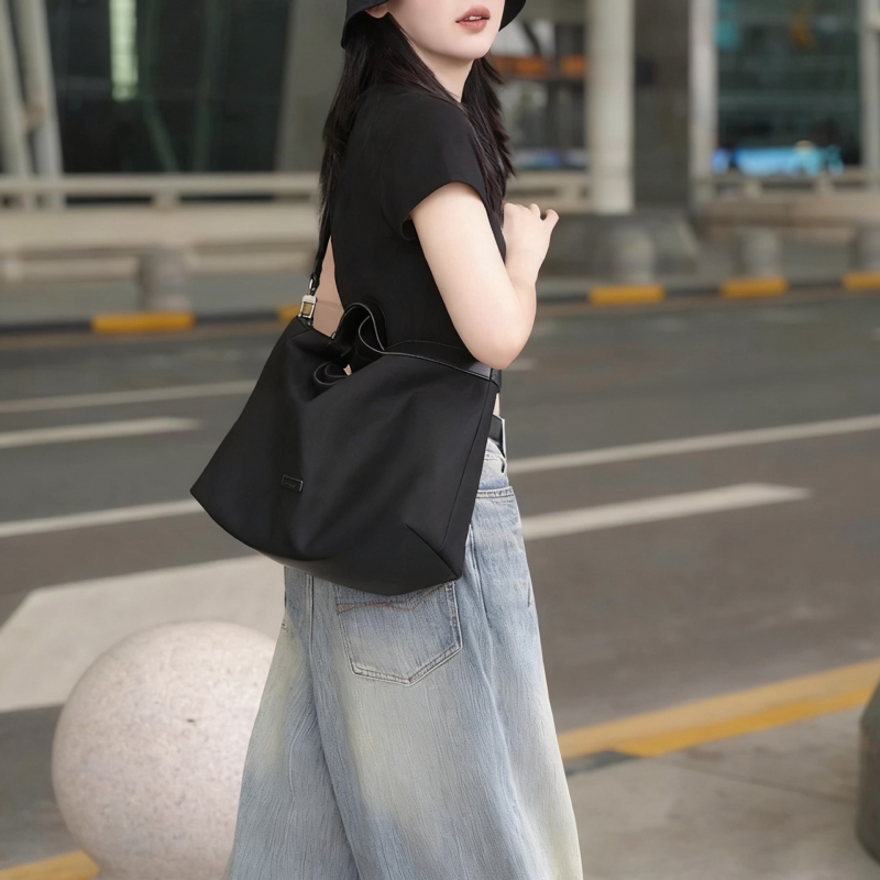 Platnena tote torba, velika kapaciteta, svakodnevna crossbody torba za žene, s džepom na zip i džepom za telefon, podstava od tkanine