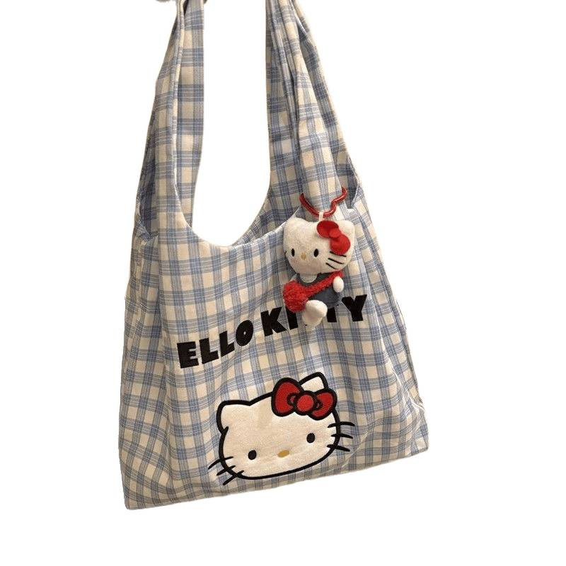 Slatka platnena torba za rame, ručna i crossbody, ljeto, velika kapaciteta