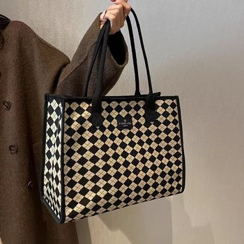 Casual PU platnena torba – unisex stil, podstava od konoplje, svakodnevna upotreba, proljeće 2025