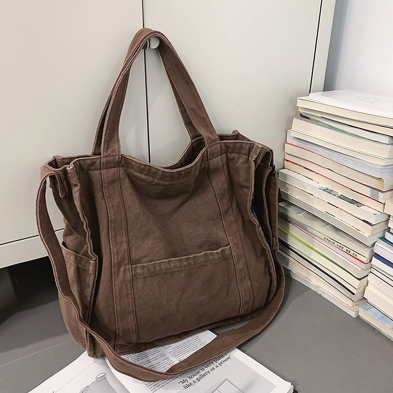 Tote torba s urbanim trendom, canvas materijal, horizontalni kvadratni oblik, zatvaranje na zip