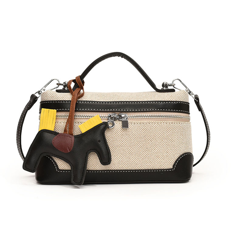 Geantă crossbody din PU – formă pătrată, stil urban minimalist, închidere cu fermoar, căptușeală poliester, cu o singură curea