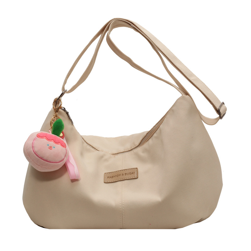 Platnena torba preko ramena u stilu Urban Simplicity, s podlogom od poliestera i zatvaračem