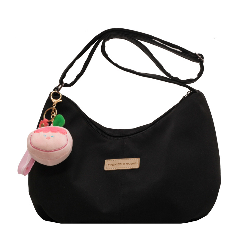 Platnena torba preko ramena u stilu Urban Simplicity, s podlogom od poliestera i zatvaračem