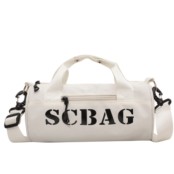 Geantă crossbody, stil japonez, nylon, design cilindric bucket, închidere cu fermoar, buzunar cu fermoar în interior și buzunar pentru telefon.