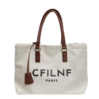 Geantă tote din Oxford, pentru femei, cu fermoar, formă orizontală pătrată și căptușeală din poliester