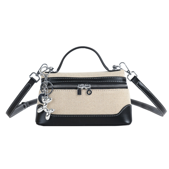 Geantă Hongsen PU Box — Geantă de mână urban minimalistă, formă pătrată orizontală, închidere cu fermoar