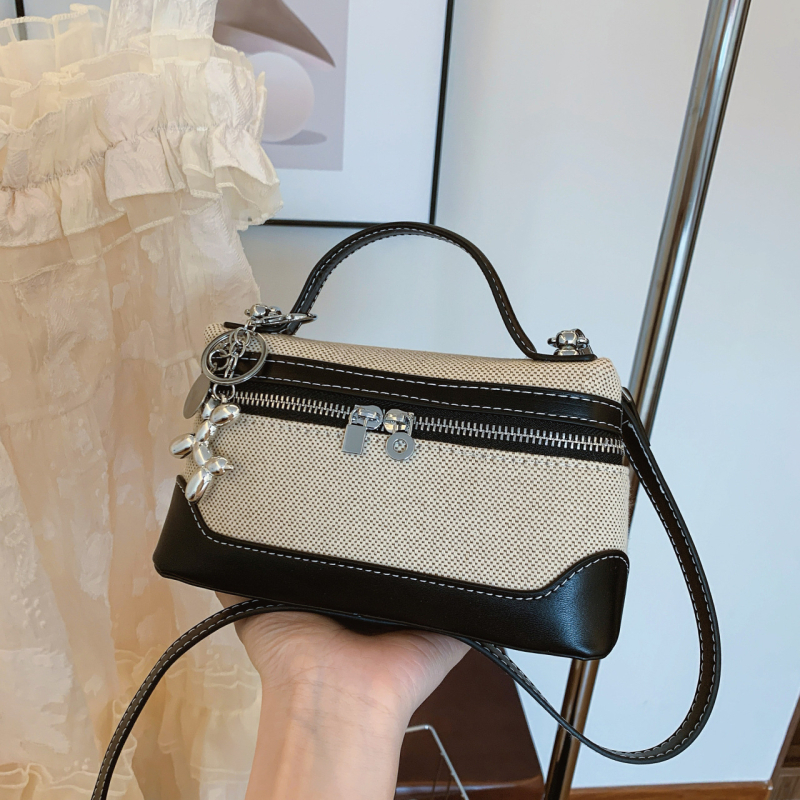 Geantă Hongsen PU Box — Geantă de mână urban minimalistă, formă pătrată orizontală, închidere cu fermoar