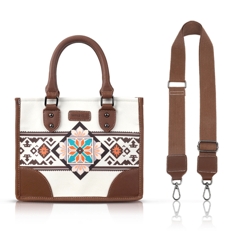 Platnena Tote torba u boho etničkom stilu s vintage izgledom; zatvarač na zip; podstava od poliester; vodoravni kvadratni oblik; unutarnja zip torba i džep za identifikaciju.
