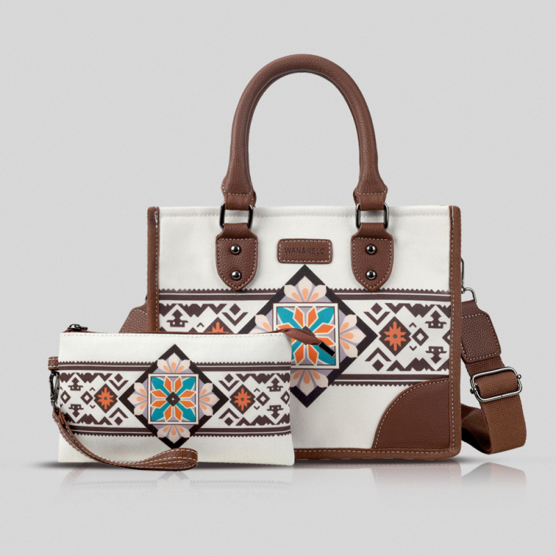 Platnena Tote torba u boho etničkom stilu s vintage izgledom; zatvarač na zip; podstava od poliester; vodoravni kvadratni oblik; unutarnja zip torba i džep za identifikaciju.