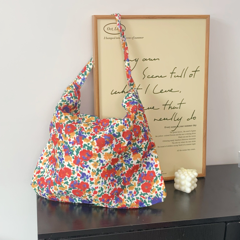Torba za ramena s leopard printom i cvjetnim uzorkom, poliester materijal, ulični stil, vertikalni kvadratni oblik