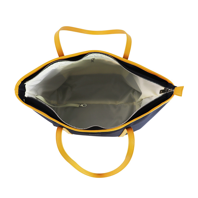 Geantă tote impermeabilă pentru femei din Nylon Oxford, stil de mers la serviciu, logo personalizat, capacitate mare, buzunare interne pentru telefon/ID/laptop